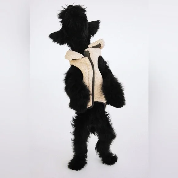 NWT ZARA FAUX SHEARLING PET COLLECTION JACKET XXS - Picture 3 of 9